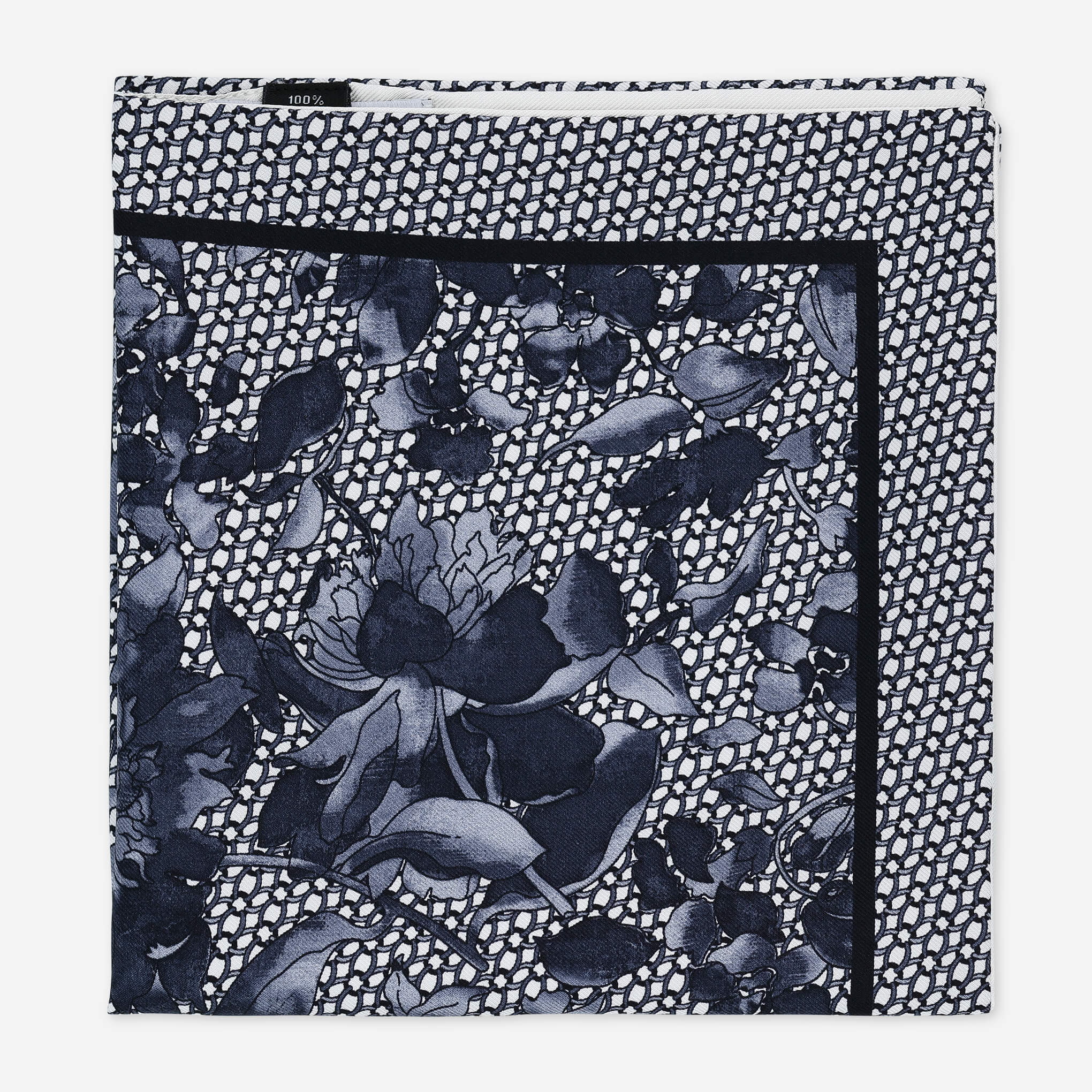 CHIHIRO-BLACK/WHITE Pocket Square