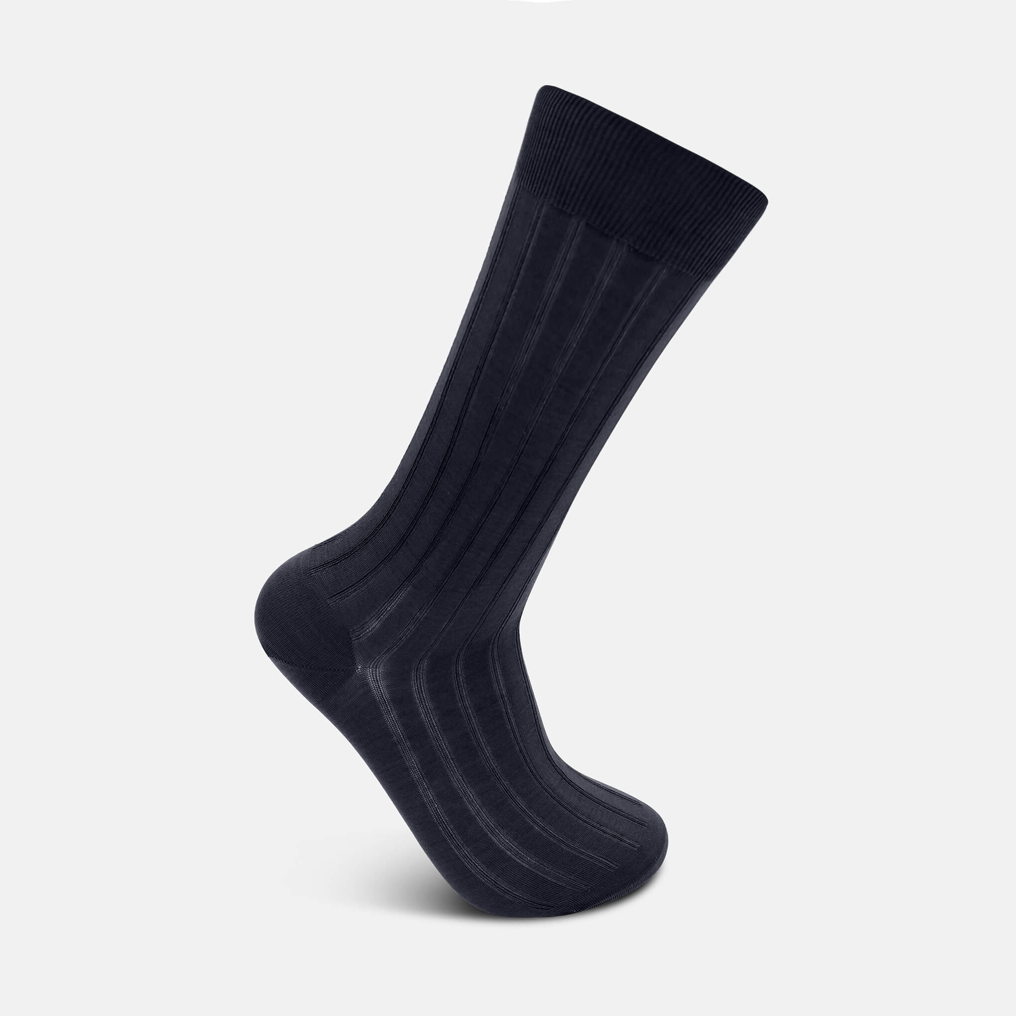 Wellington Mercerised Cotton Dress Socks (Navy)