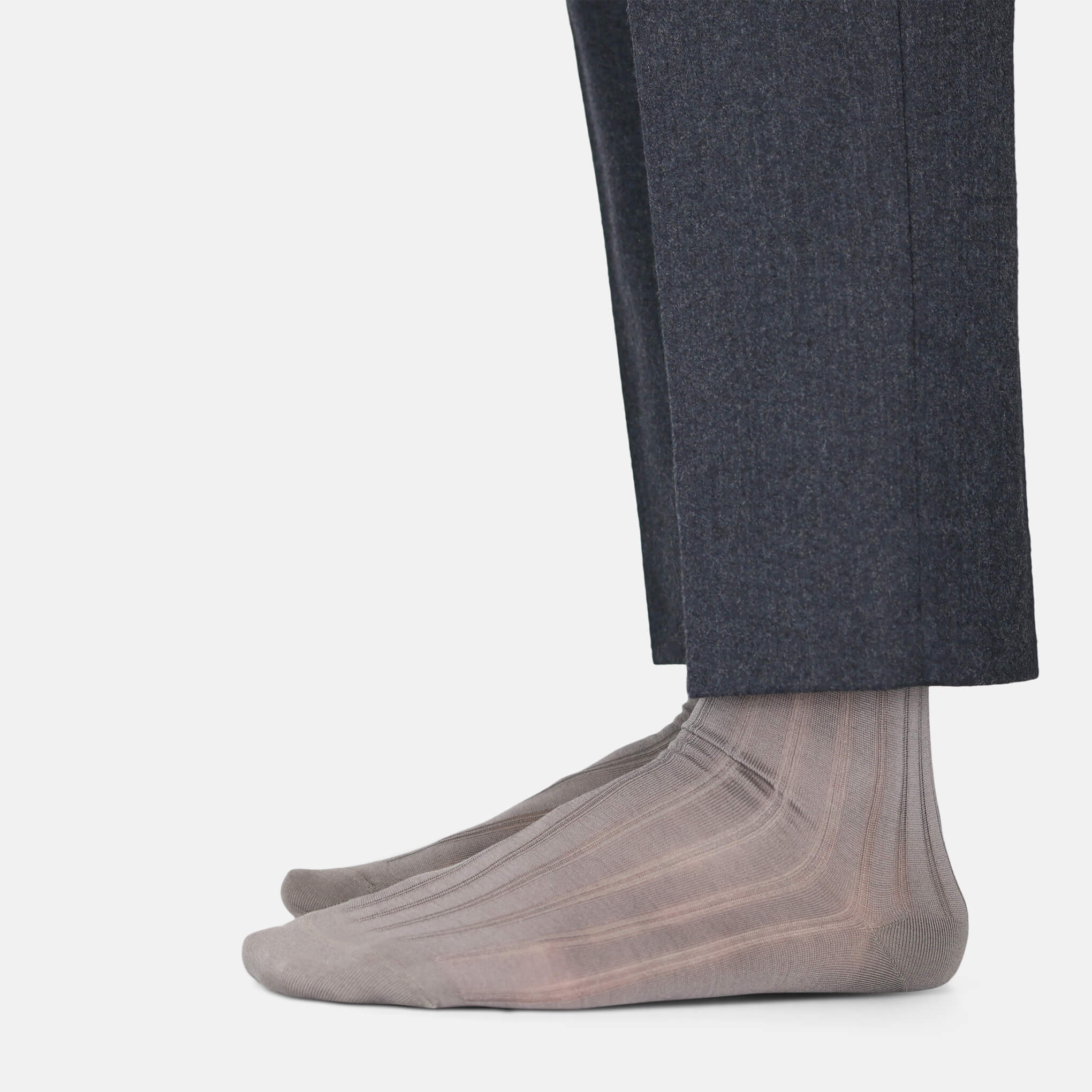 Wellington Mercerised Cotton Dress Socks (Grey)