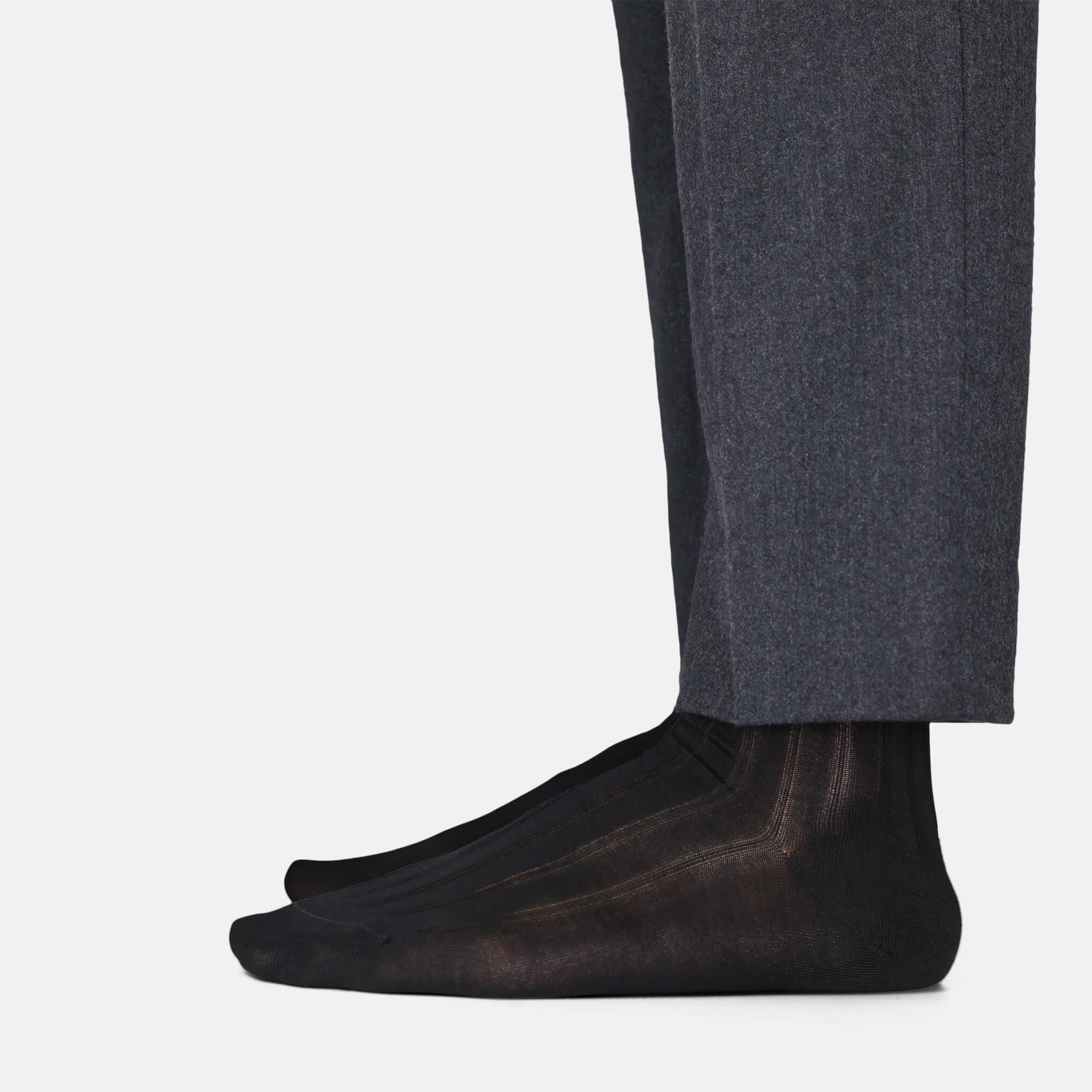 Wellington Mercerised Cotton Dress Socks (Black)