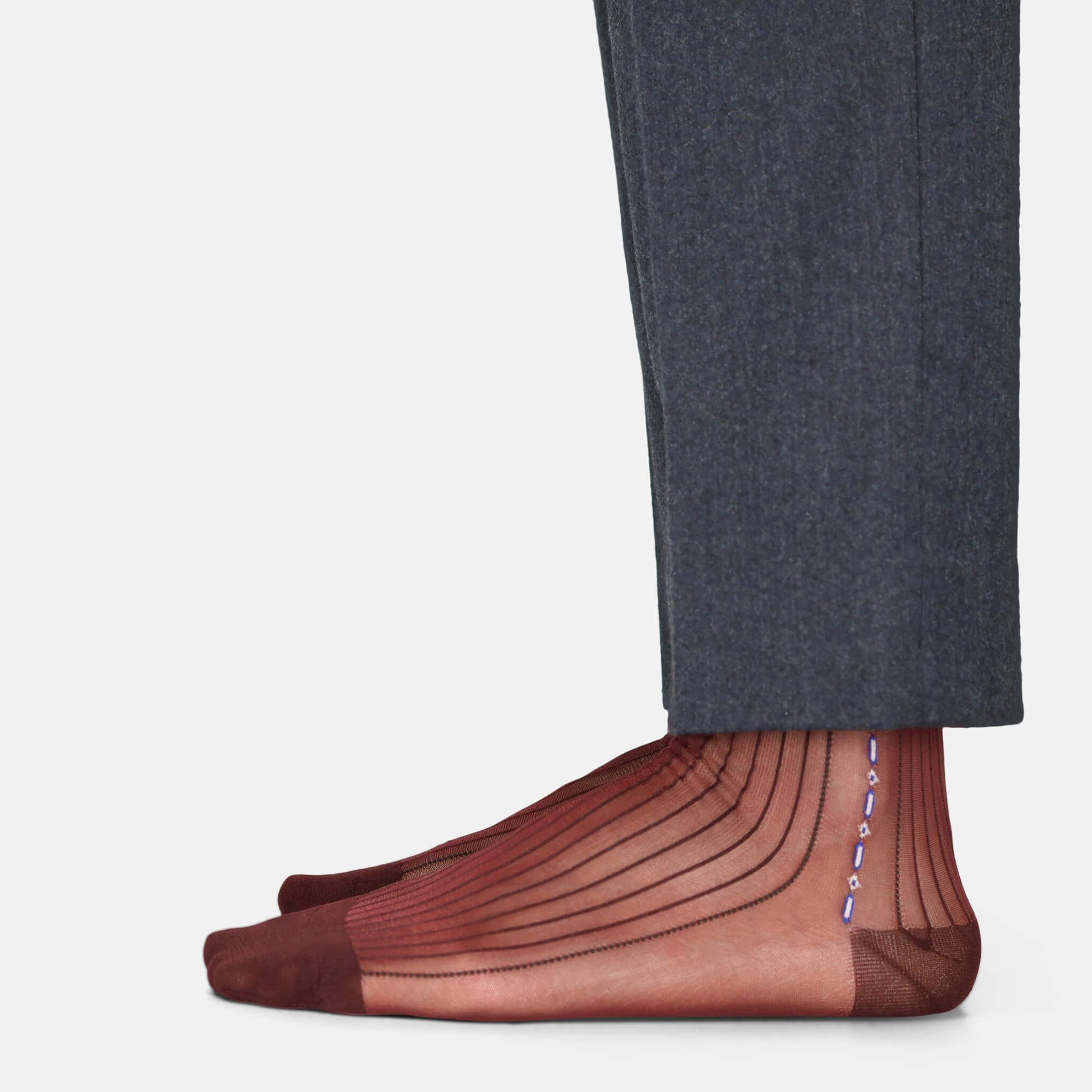 SheerGents Ultra Thin Dress Socks (Burgundy Red)