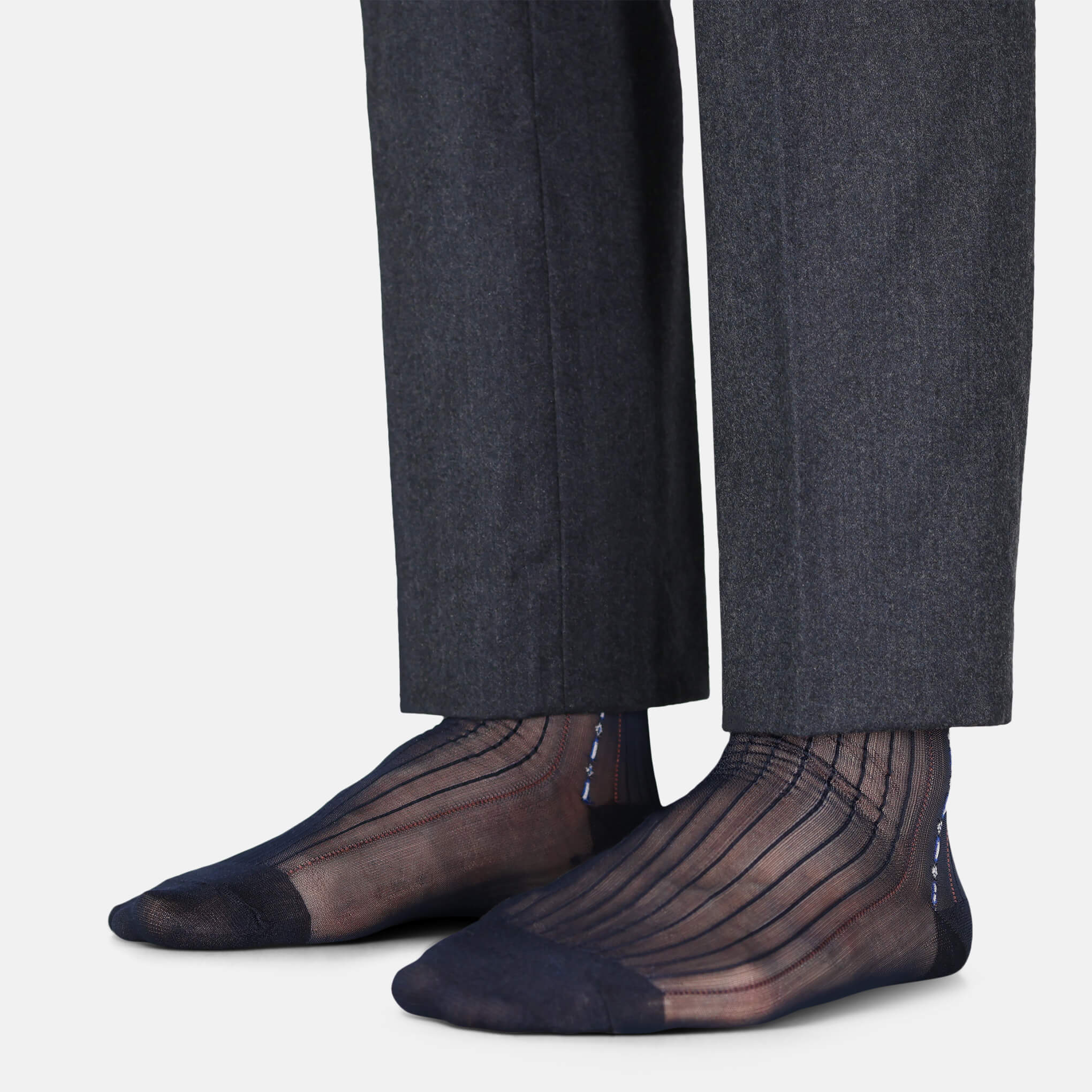 SheerGents Ultra Thin Dress Socks (Dark Blue)