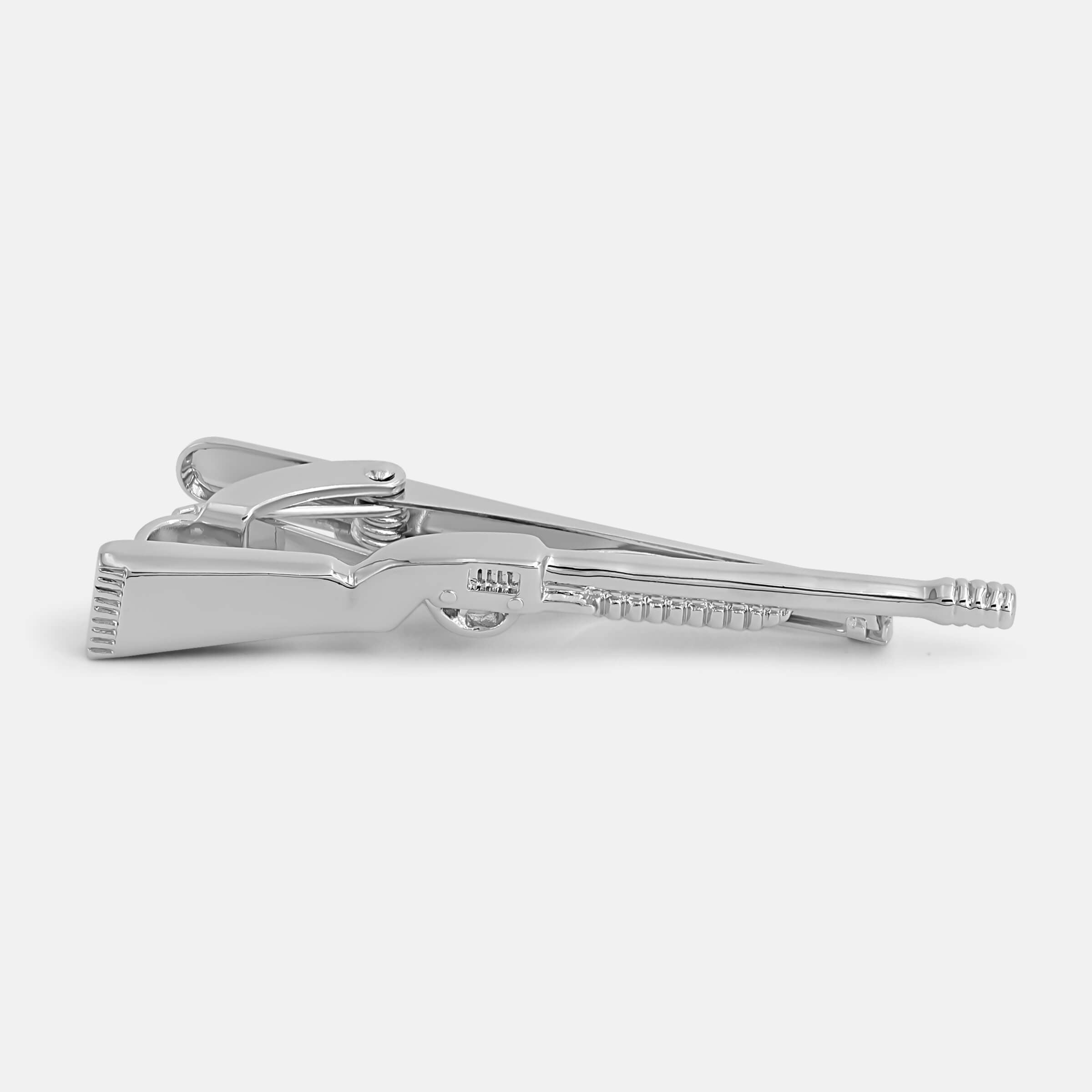 Silver Shotgun Tie Clip