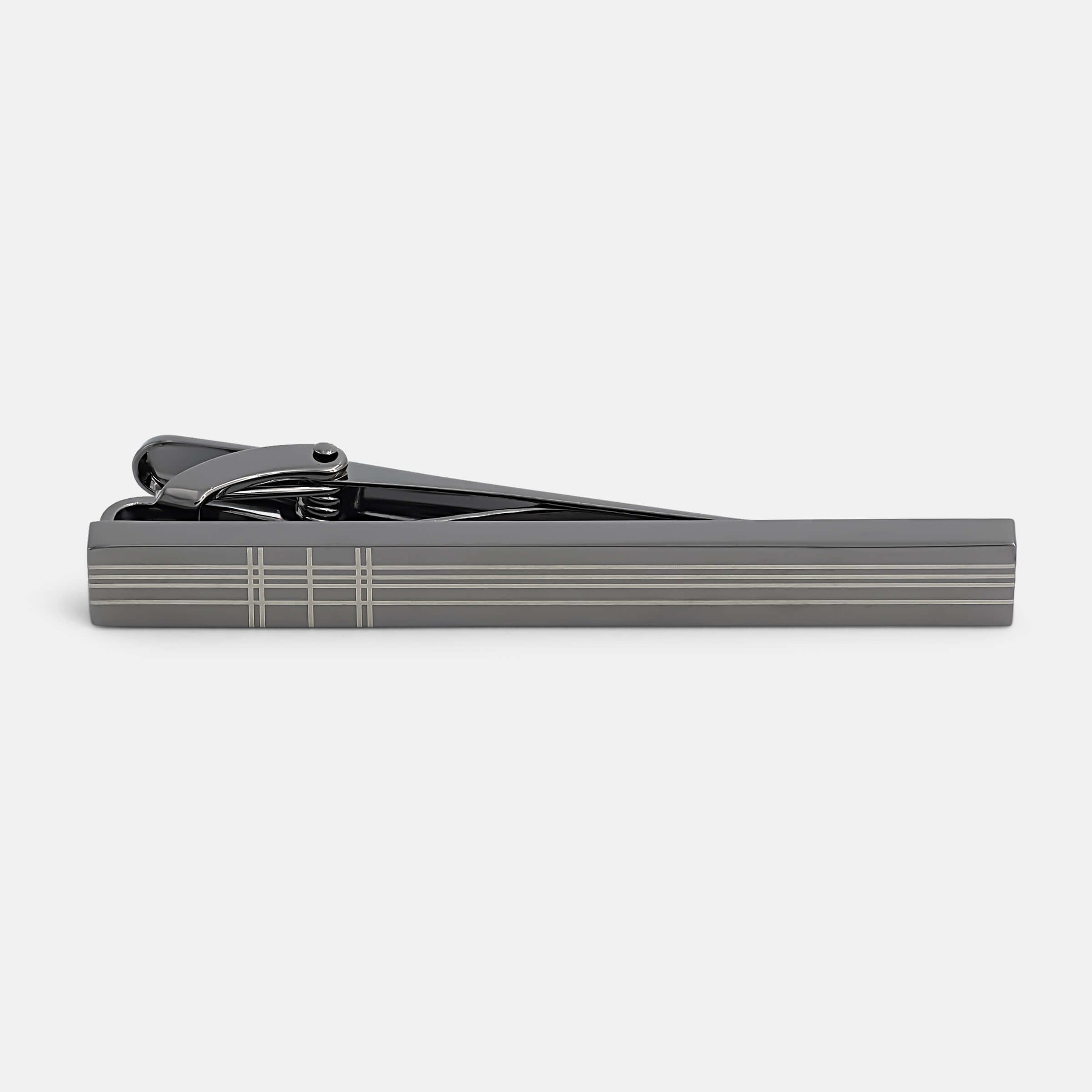 Lines Dark Tie Clip